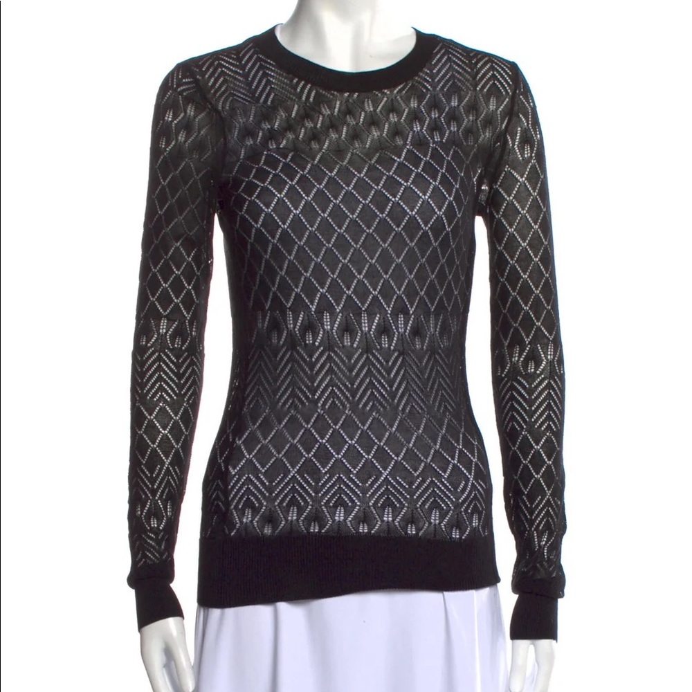 Jason Wu Pointelle Knit Pullover Sweater